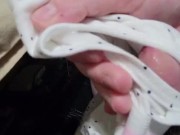 Stole my step sisters panties to jerk off with