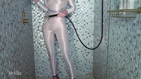 My New Super Tight Shiny White Catsuit