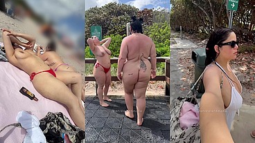 VLOG: Nude Beach in Miami with 2 Curvy Baddies
