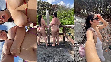VLOG: Nude Beach in Miami with 2 Curvy Baddies