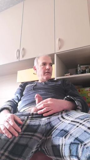 A Long Sunday Jerking My Cock and Pissing in the Empty Plastic Bottle
