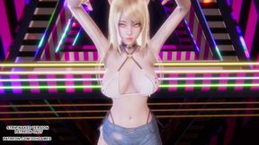 MMD NewJeans - Hype Boy - Ahri and Seraphine Sexy Kpop Dance League of Legends Hentai Uncensored 4K 60FPS