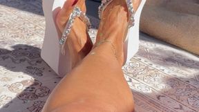 Sun-kissed Toes In Dazzling Flip Flop ASMR