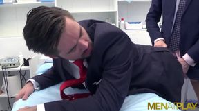 Menatplay suited doctor Mike De Marko seduces Kayden Gray