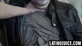 Handsome Latino deepthroats before rough anal