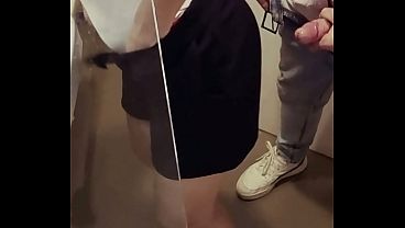 Secretary Bathroom Quickie With Coworker &ndash_ Standing Fuck at the Sink and Cum in Her Mouth