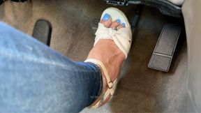 Wedge Sandals Driving in my Oldsmobile
