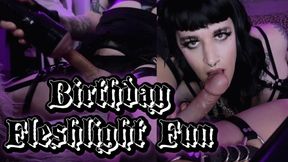 Trans Goth Elf Fucks Fleshlight and Cums on a Big Cock