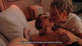 Submissive Wife Gets Rough FFM Spit-roast Training