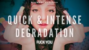 Quick & Intense Degradation — Fuck You