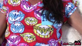 Brunette MILF nanny Sofie Marie gives best POV blowjob