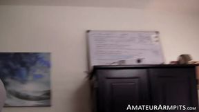 Jizzy Mcbone flaunts his pits and pubes before fucking his fleshlight