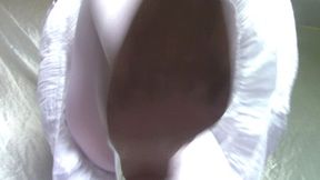 Upskirt White Nylons Ballbusting (mkv)