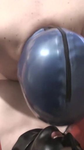 Latex Danielle in red latex dress