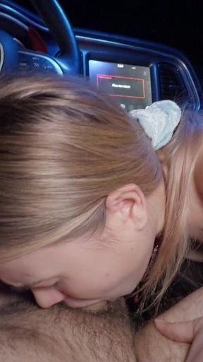 Sloppy Blowjob in the Car