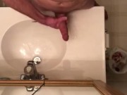 Twink Boy cumming on sink
