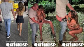 depois de curtir pagodinho com o macho dotado, ele me levou pra pracinha pra fazermos um dogging safado