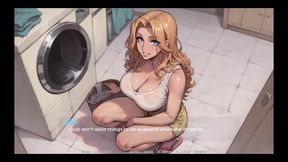 My New Girlfriend Taboo Hentai Game Ep.39 Naughty Laundry Fantasy with Step Mom!