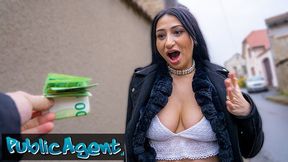 Public Sex French MILF with glorious big natural boobs POV sex