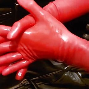 Today Is It Red  Red Latex Gloves