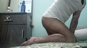 Indian Desi Man Enjoy Masterbation Show with Neighbour Uncle and Dildo Vibrator