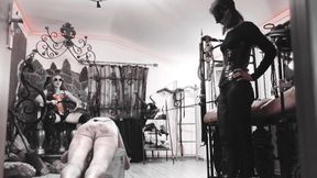 Insane RIDING CROP WHIPPING double sadism