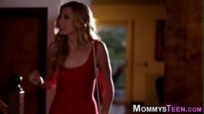 Mature stepmom licks les