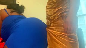 Dirty Diana gets fucked in her long blue dress