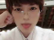 メガネ男子のエアディープキス！よだれ垂らして痙攣絶頂！015