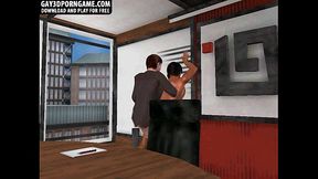 This hot 3D hunk is getting his big cock ridden