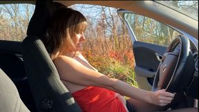 Fired By My Boss, Car Refuses To Start: Frustrated Tit Play & Explosive Orgasm
