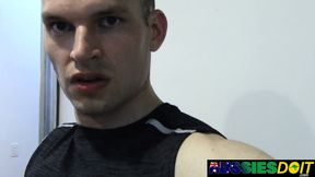 Muscular Jock Jax Introduces Himself While Fucking Fleshlight
