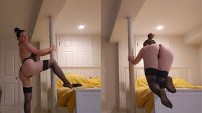 Stockings and Mesh Bodysuit Tease