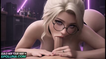 AI-Generated Curvy Goddess Owns the Empty Club  Intense After-Dark Ride