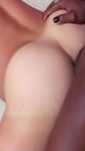 Black Shemale Has Anal Sex with Interracial Young Guy