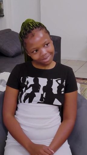 I had this 18YO EBONY AMATEUR on my couch acting shy... she never knew better than to pass my BWC up   Clip 2