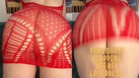 PAWG Booty Clapping off Red Lace Dress 1080p