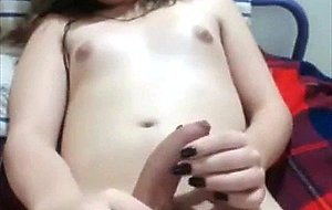 Webcam tranny whacking off
