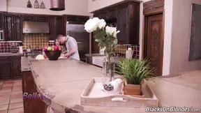 Shy Bella Blu shows off big booty for sausage in dogfart scene