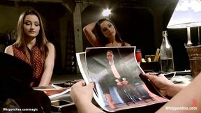 Lingerie models whipped by agent