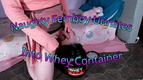 Naughty Femboy Urinates Into Whey Container! (teaser)