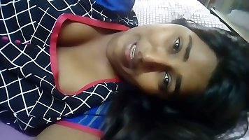 Indian girl has a dream about being a pornstar, so she decided to start showing her tits