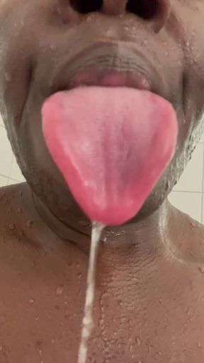 Showing my body after a shower