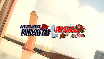 *PREMIUM* Rough Anal Huge Dildo Deep In Twink Bum, In The Sun - 2of2 DJ ButtPussy