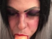 Deepthroat practice went wrong