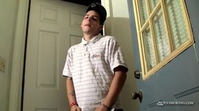 Skater Drac Working On His Boner To Dry Out
