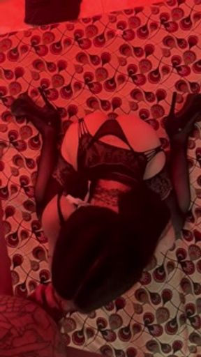 Beautiful Brunette Whit Sexy Lingerie Blowjob