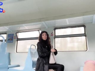 Stranger Helped Me Cum On Public Teach And Walks Around Carriages With Cum On Face - CUMWALK