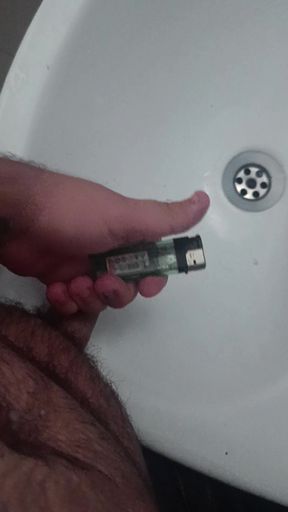 Burning with a lighter