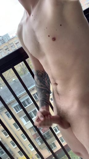 Jerked off on the Balcony